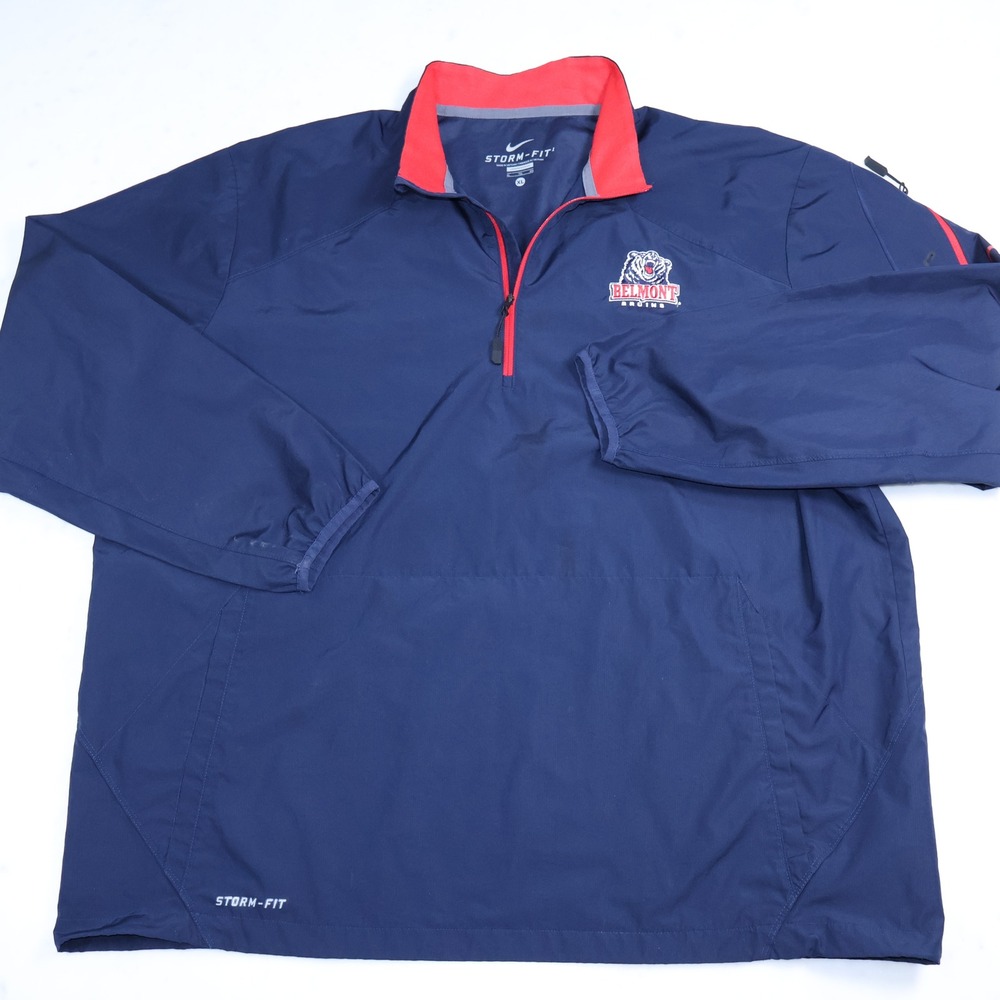 Nike Storm-Fit Belmont Bruins 1/2 Zip Woven Jacket Mens XL Navy Blue - Picture 2 of 10